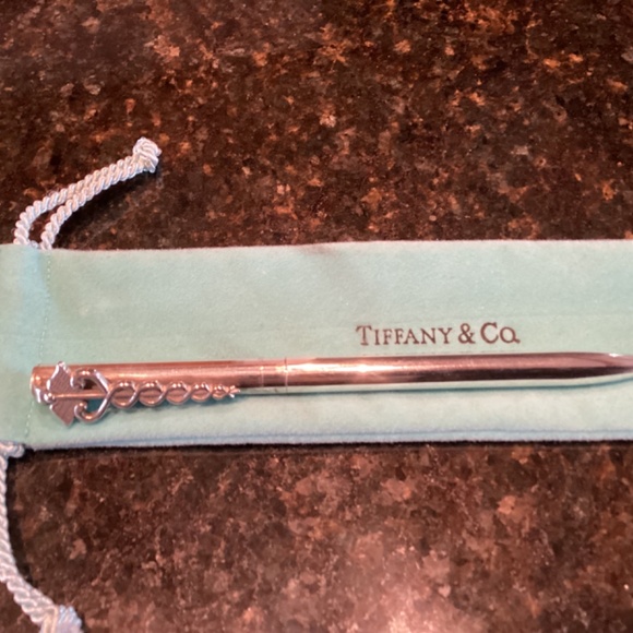 Tiffany & Co Silver Caduceus clip ballpoint pen - Picture 3 of 8